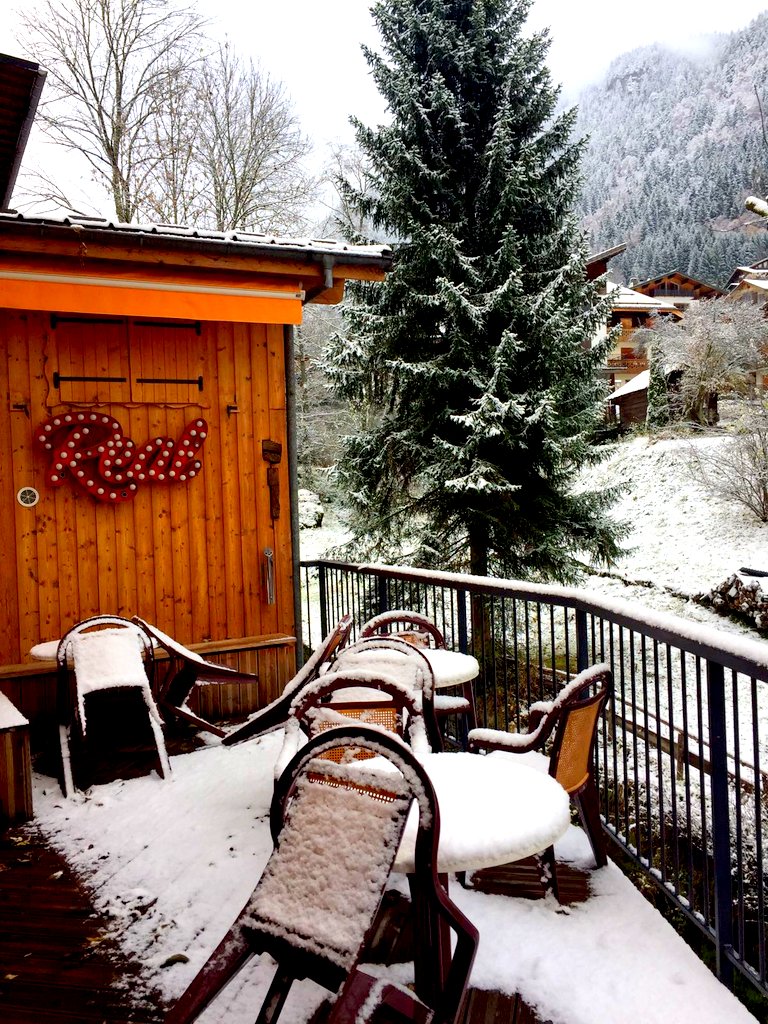 first snow in Morzine